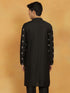 Vastramay Men's Black Cotton Blend Kurta